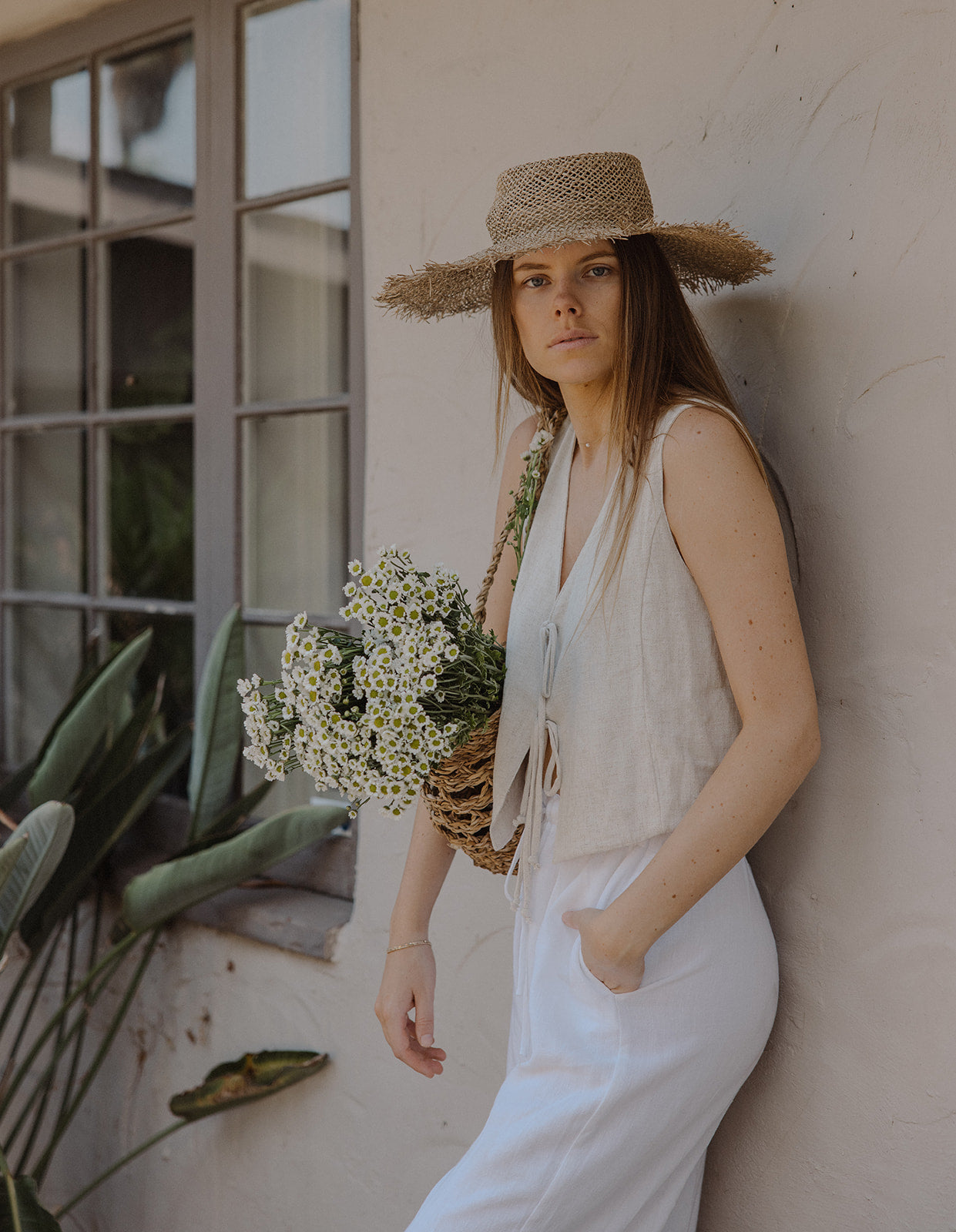 Sand Linen Vest - Dose of Soleil