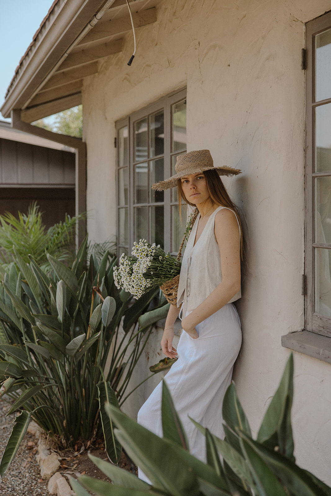 Sand Linen Vest - Dose of Soleil