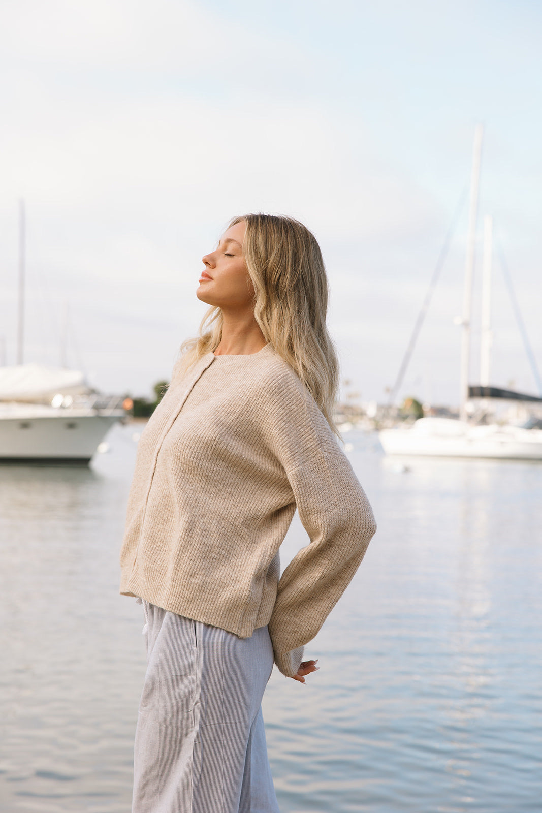 Low Tide Cardigan- Sand- Chocolate- Grey - Dose of Soleil