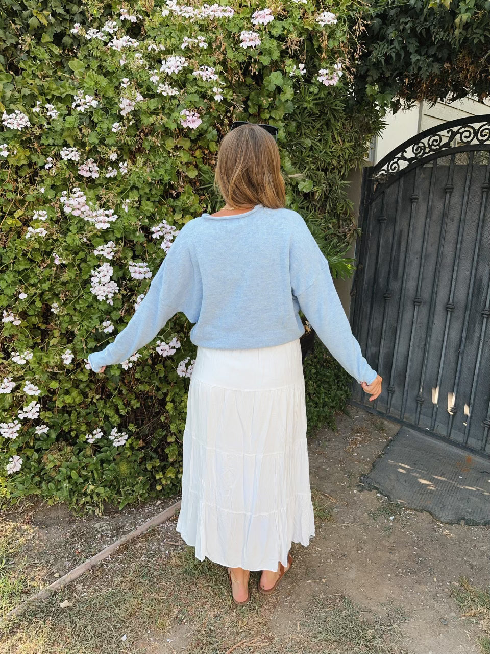 Firewood Sweater in Baby Blue - Dose of Soleil