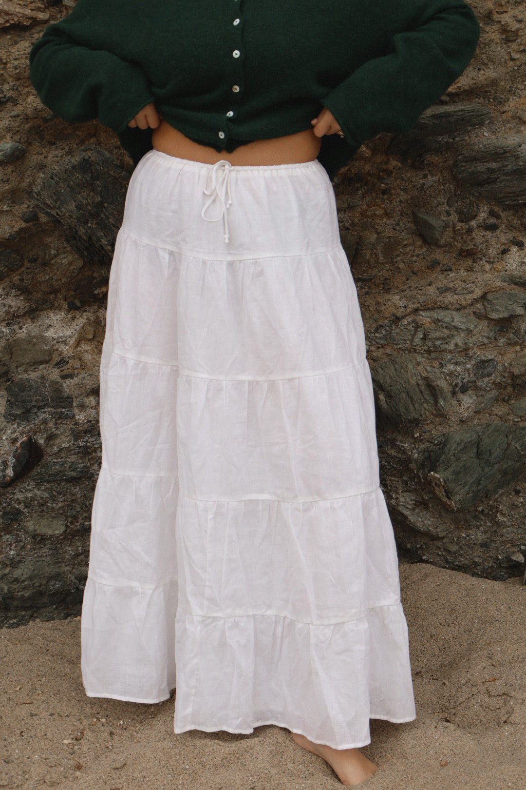 Pearl Linen Maxi Skirt - Dose of Soleil