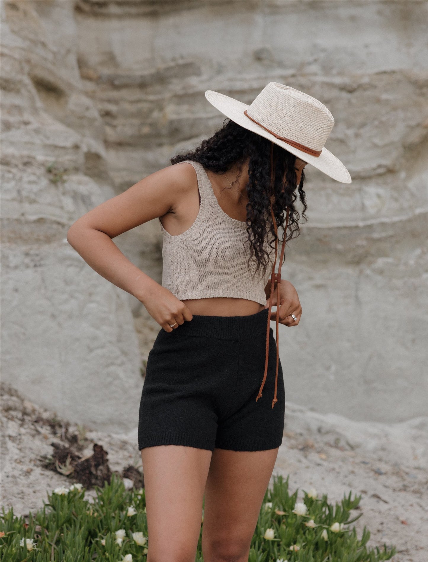 Buy Bay Knit Shorts in Black