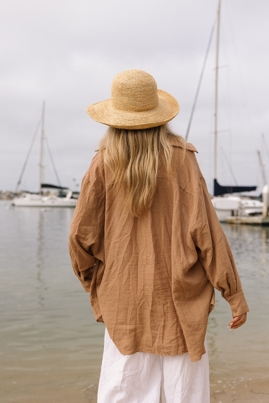 Lounge Oversized Button Up in Rose - Dose of Soleil