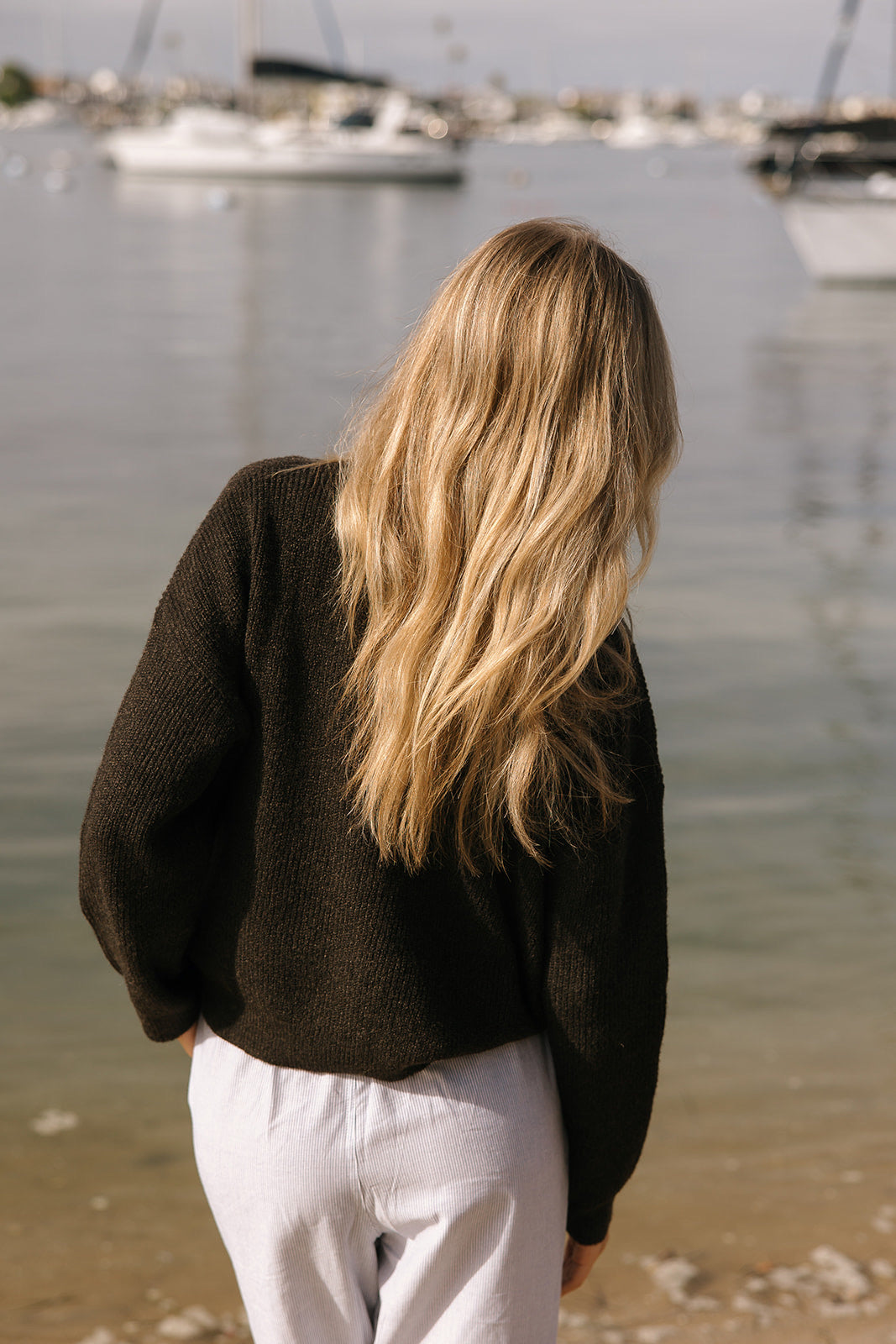 Low Tide Cardigan- Sand- Chocolate- Grey - Dose of Soleil