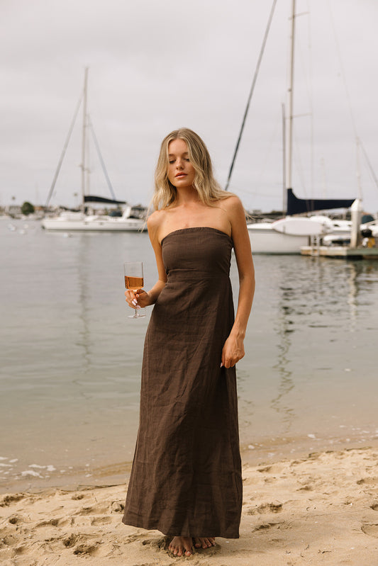 Blair Linen Maxi Dress - Dose of Soleil