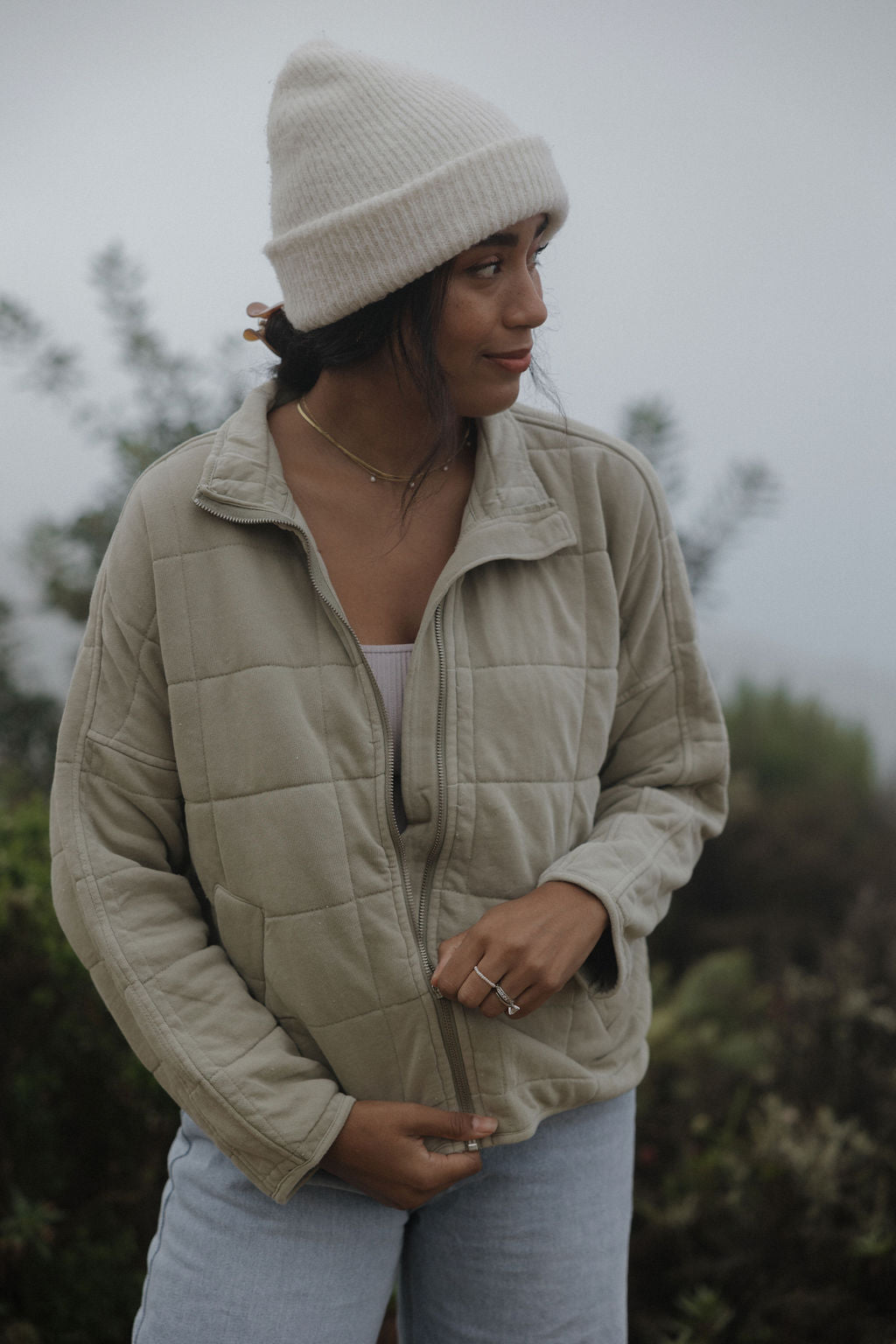 Sage Quilted Jacket - Dose of Soleil