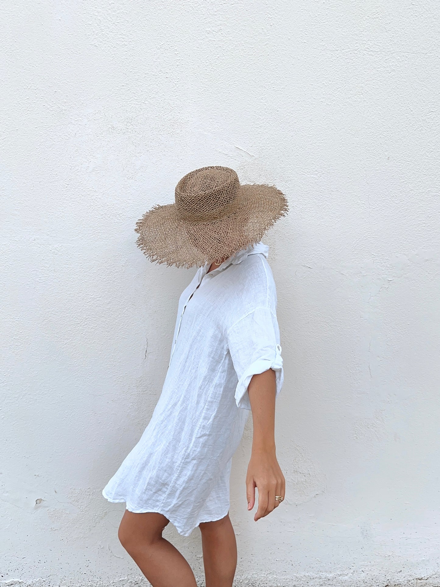 buy white puglia linen dress