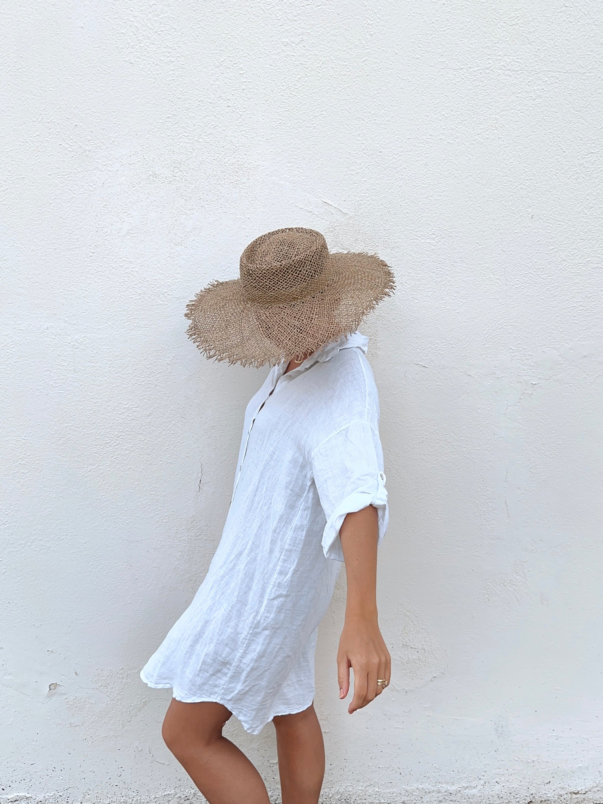 buy white puglia linen dress