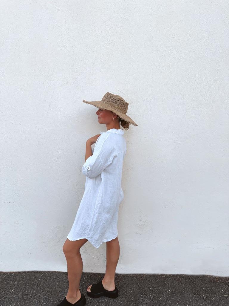 buy white puglia linen dress