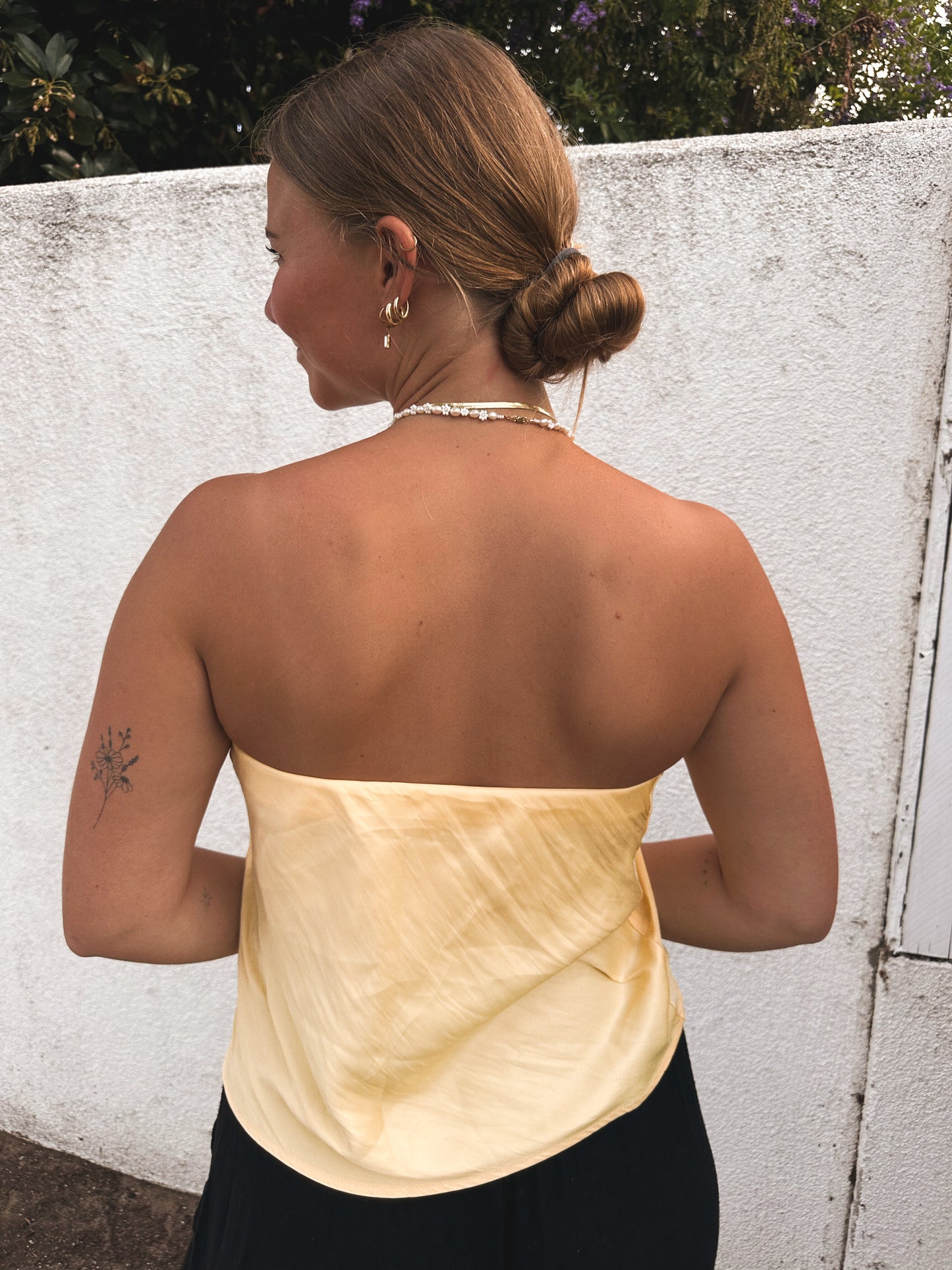 Lemon Strapless Top