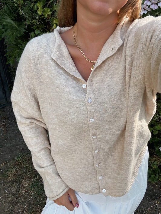 Firewood Sweater in Cream