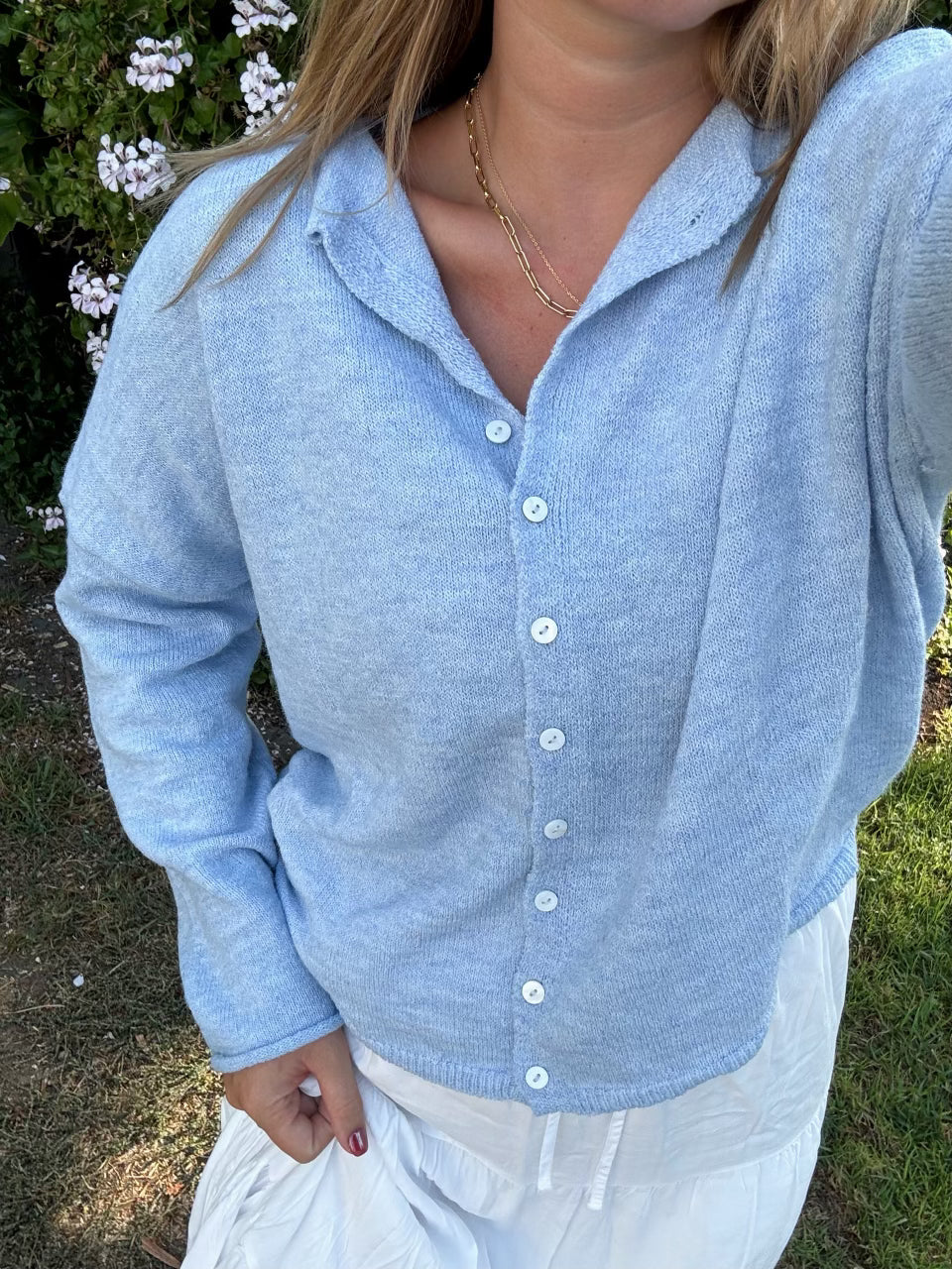 Firewood Sweater in Baby Blue