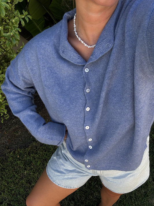 Firewood Sweater Blue - Dose of Soleil
